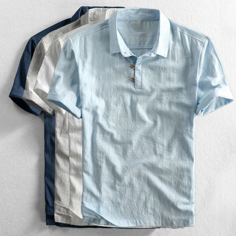Avery Men's Polo Shirt | Linen-Cotton Blend - Image 6