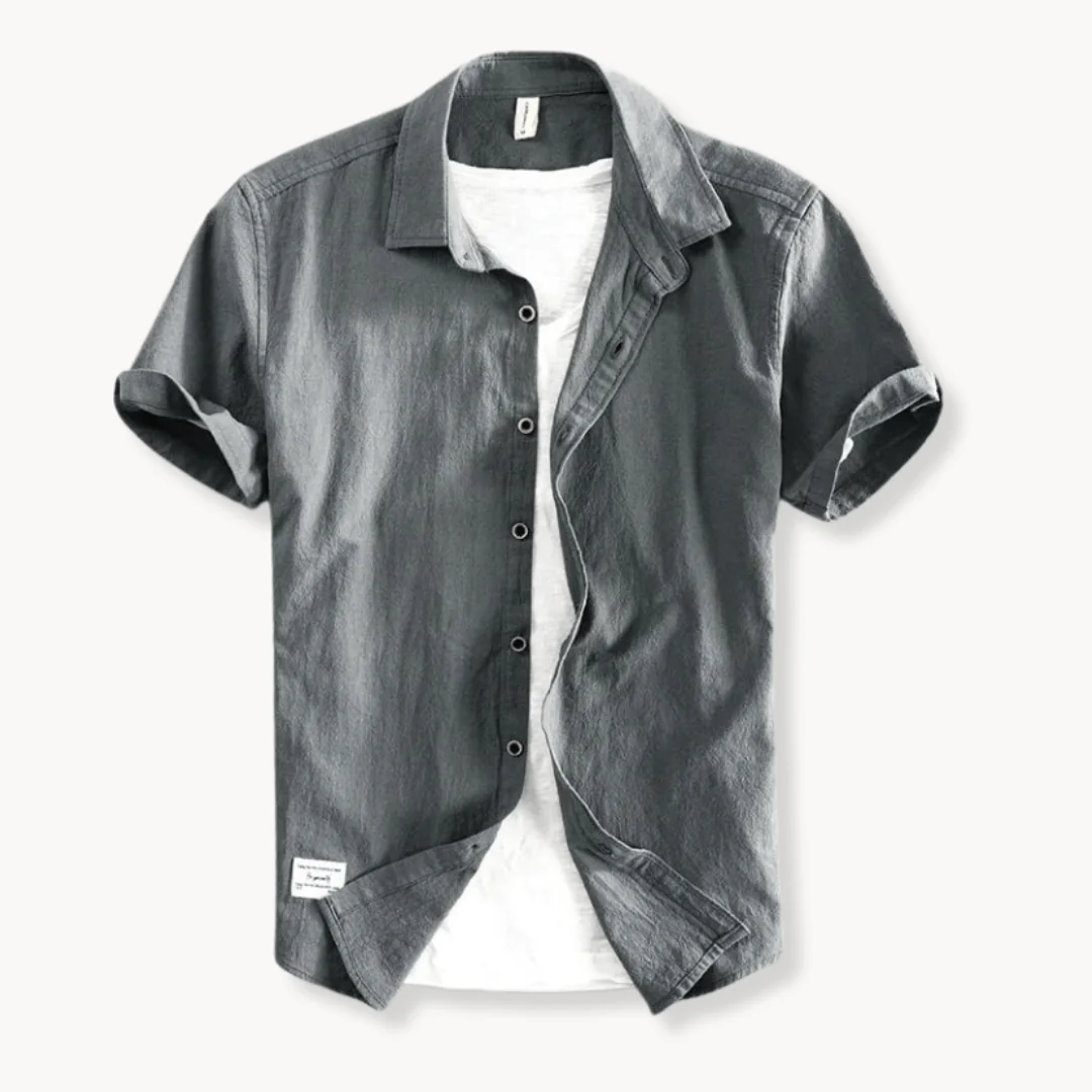Avery Men's Shirt | Textured Cotton, Casual Fit - Image 9
