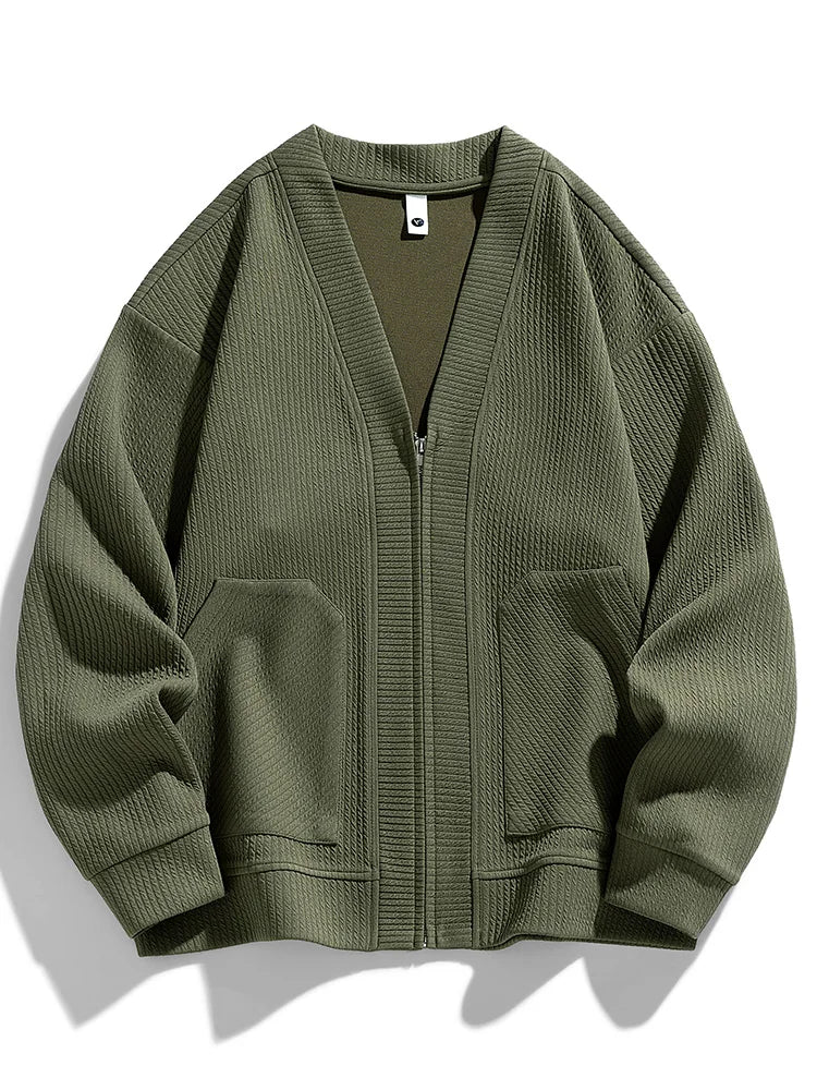 Dante Men's Zip-Up Sweater | Breathable Knit Fabric - Image 3