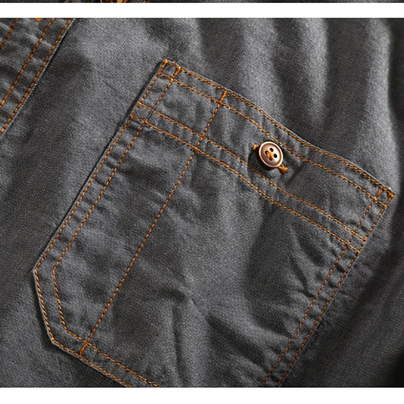 Domenico Men's Denim Shirt | Classic Fit, Faded Wash - Image 6