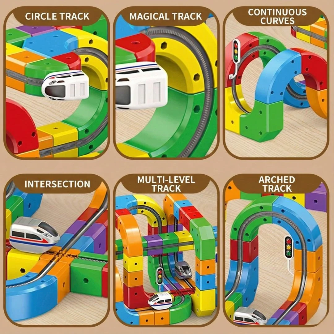 Electric Track Car Toy | Magnetic Modular Track | Gravity Defying Design | Kids Play Set - Image 8