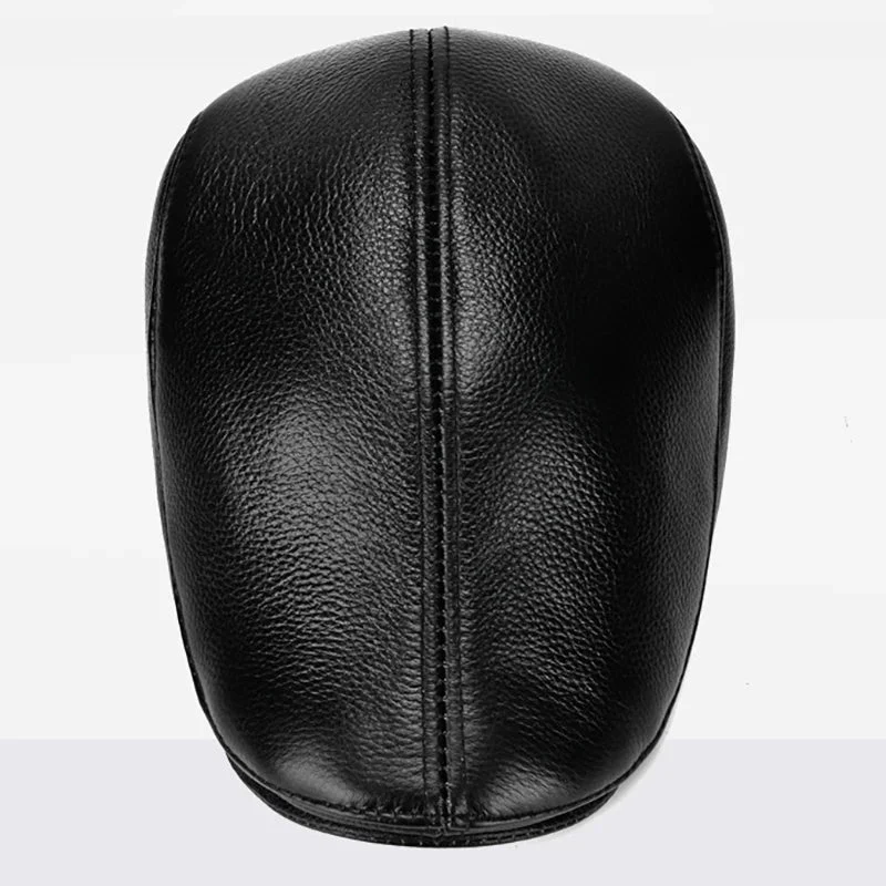 Fredo Leather Flat Cap - Image 3