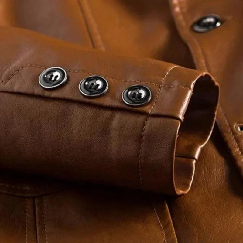 Jaden Men's Leather Jacket | Tailored Fit, Premium Quality - Image 5