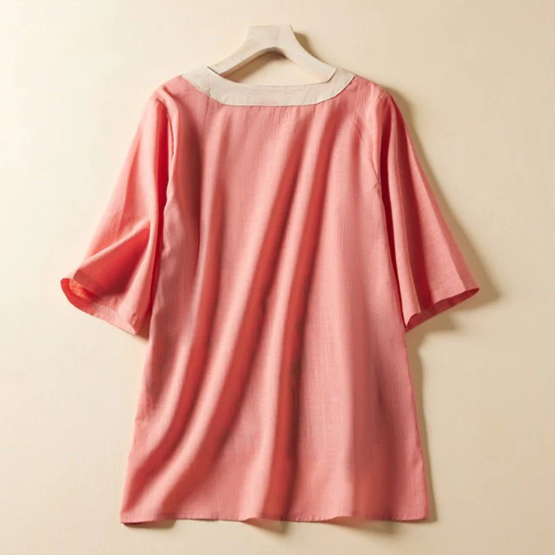 Kira Women's Blouse | Airy Linen with Embroidery - Image 5