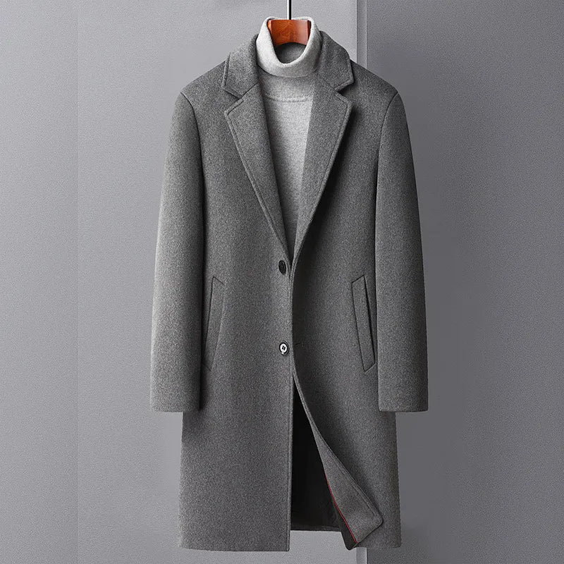 Larken Men's Trench Coat | Premium Wool - Image 8