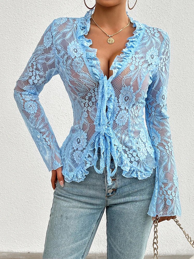 LunaVera Women's Lace Knit Top | Lightweight and Breathable - Image 5