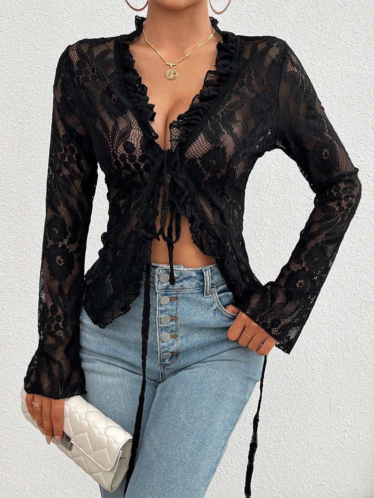 LunaVera Women's Lace Knit Top | Lightweight and Breathable - Image 8