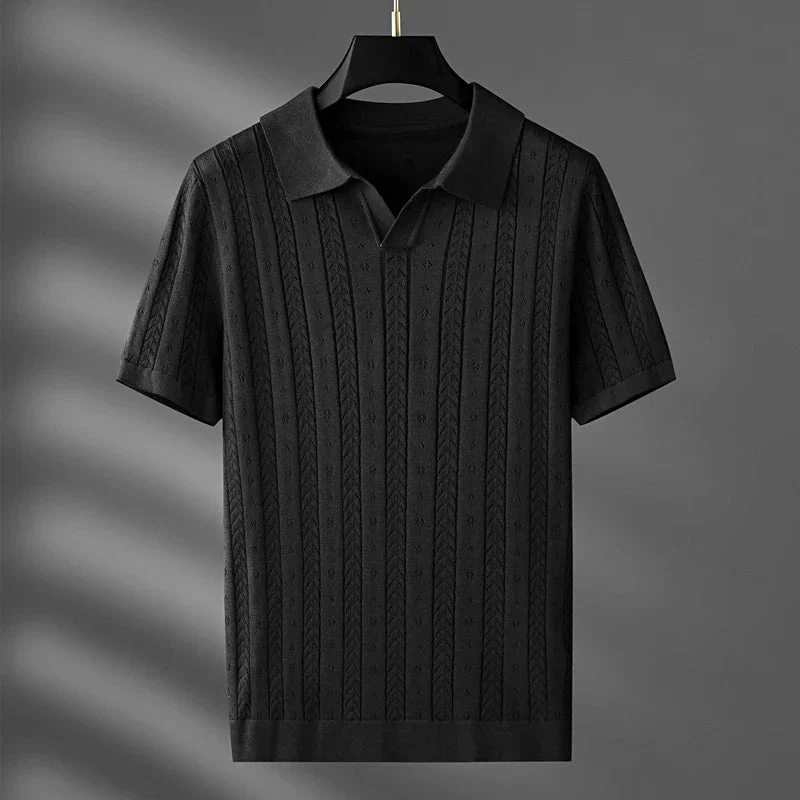 Marlow Men's Polo Shirt | Soft Viscose, Textured Detail - Image 10