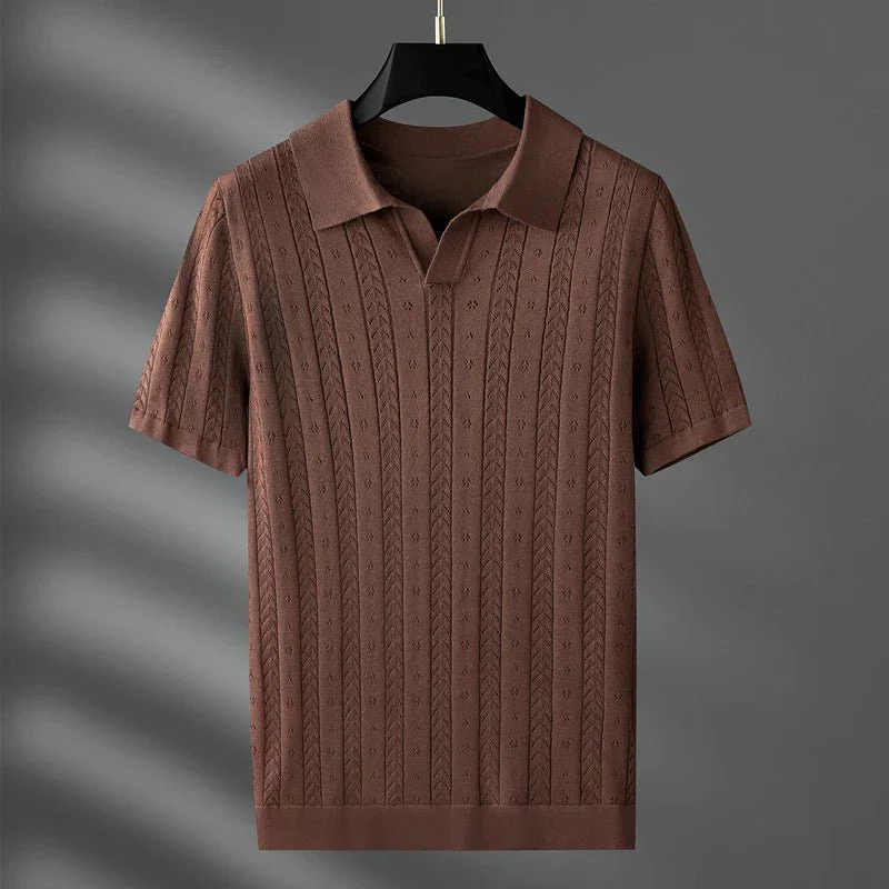 Marlow Men's Polo Shirt | Soft Viscose, Textured Detail - Image 11