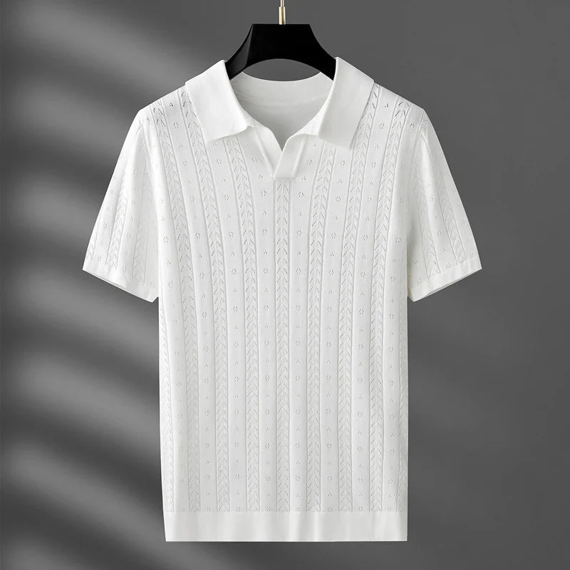 Marlow Men's Polo Shirt | Soft Viscose, Textured Detail - Image 3