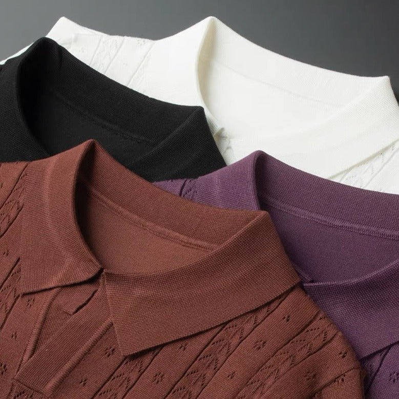 Marlow Men's Polo Shirt | Soft Viscose, Textured Detail - Image 6