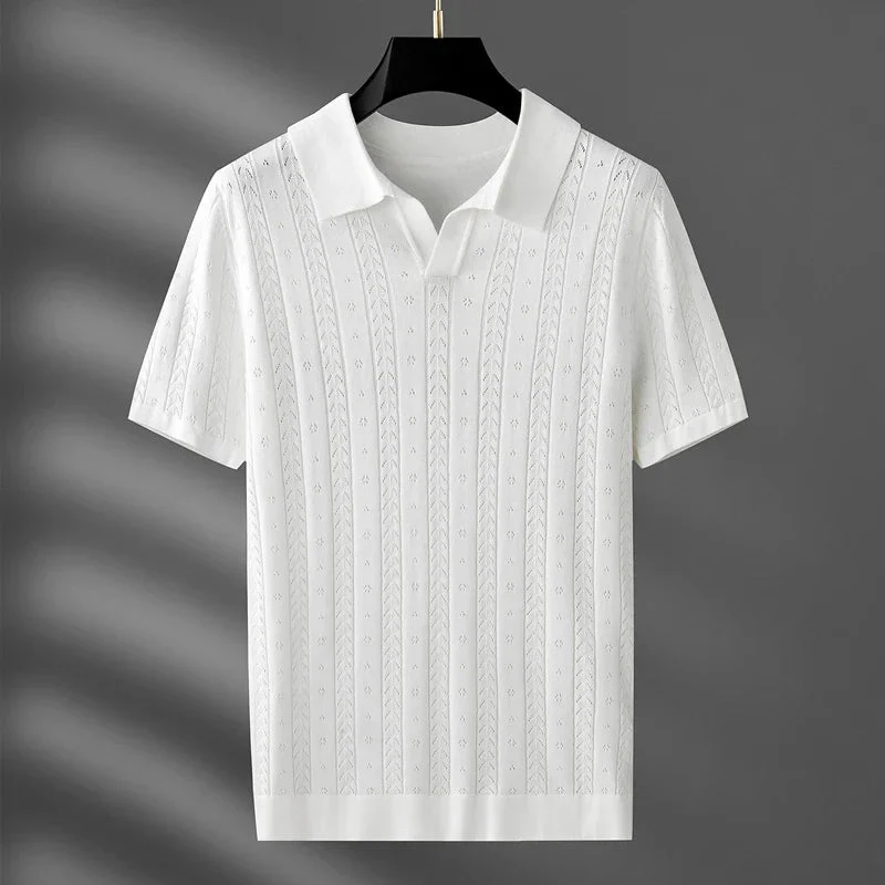 Marlow Men's Polo Shirt | Soft Viscose, Textured Detail - Image 9