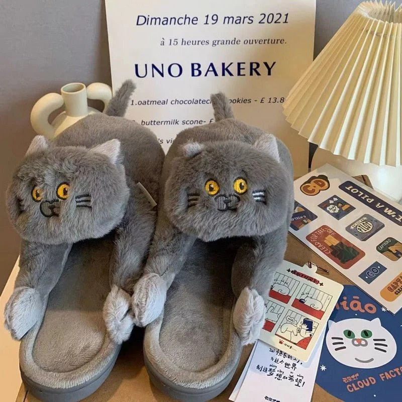 MiloCat Slippers — Plush Indoor Slippers with Durable Grip Sole - Image 6