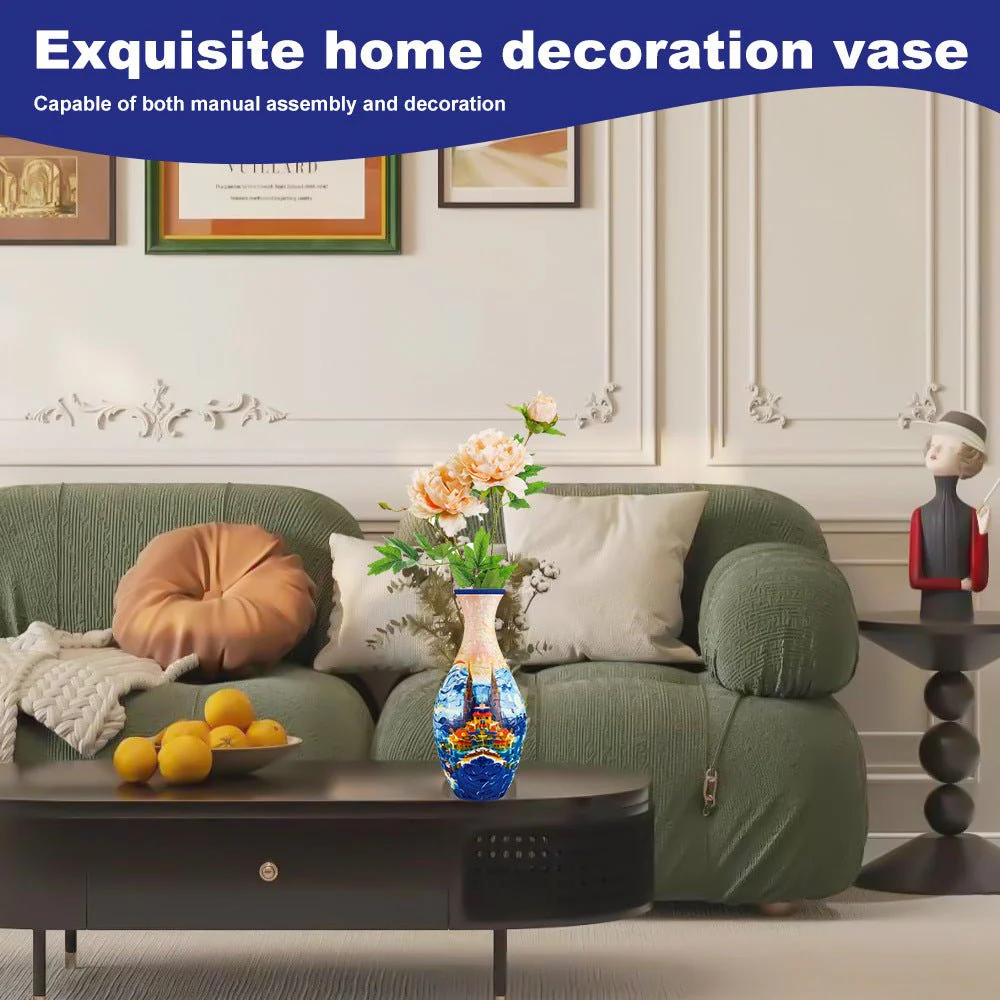 3D Mosaic Puzzle Vase | DIY Puzzle , Eco-Friendly - Image 3