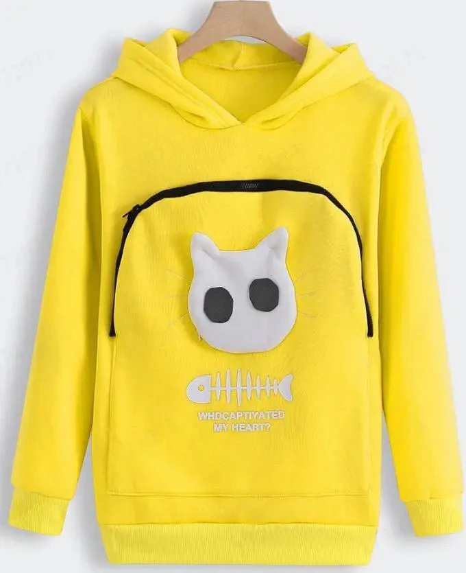 Nivara — Fleece Hoodie Sweatshirt with Kangaroo Pocket for Small Cats - Image 10