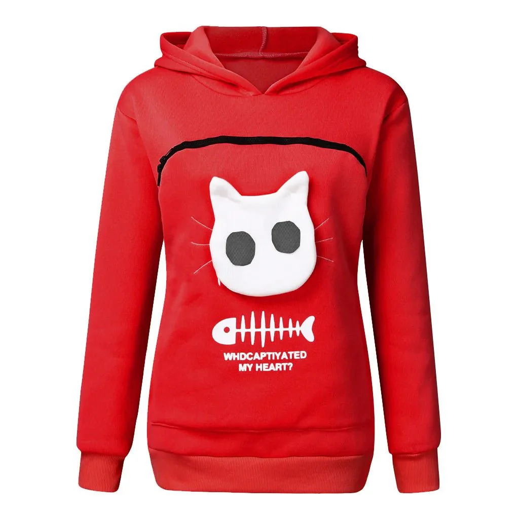 Nivara — Fleece Hoodie Sweatshirt with Kangaroo Pocket for Small Cats - Image 12