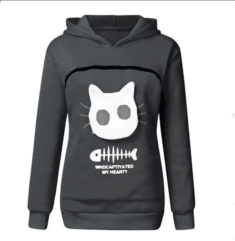 Nivara — Fleece Hoodie Sweatshirt with Kangaroo Pocket for Small Cats - Image 13