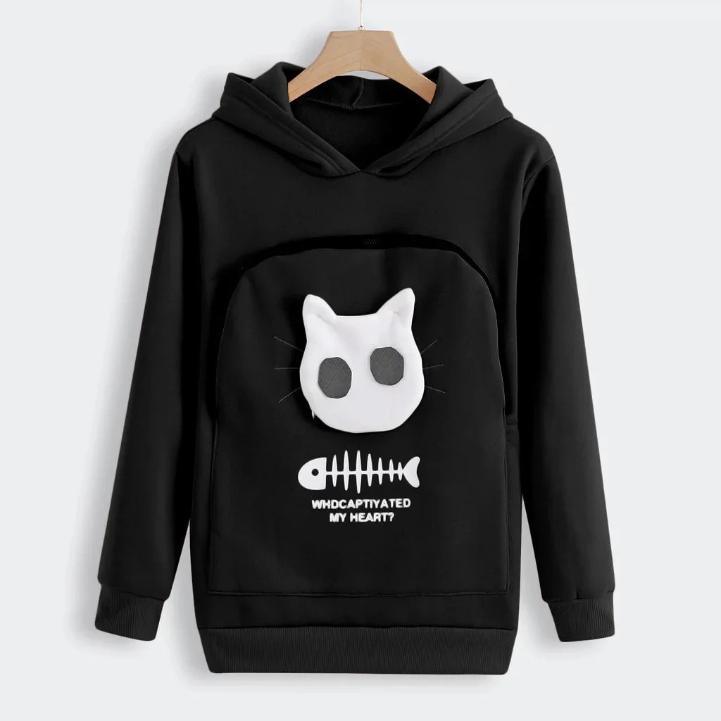 Nivara — Fleece Hoodie Sweatshirt with Kangaroo Pocket for Small Cats - Image 14