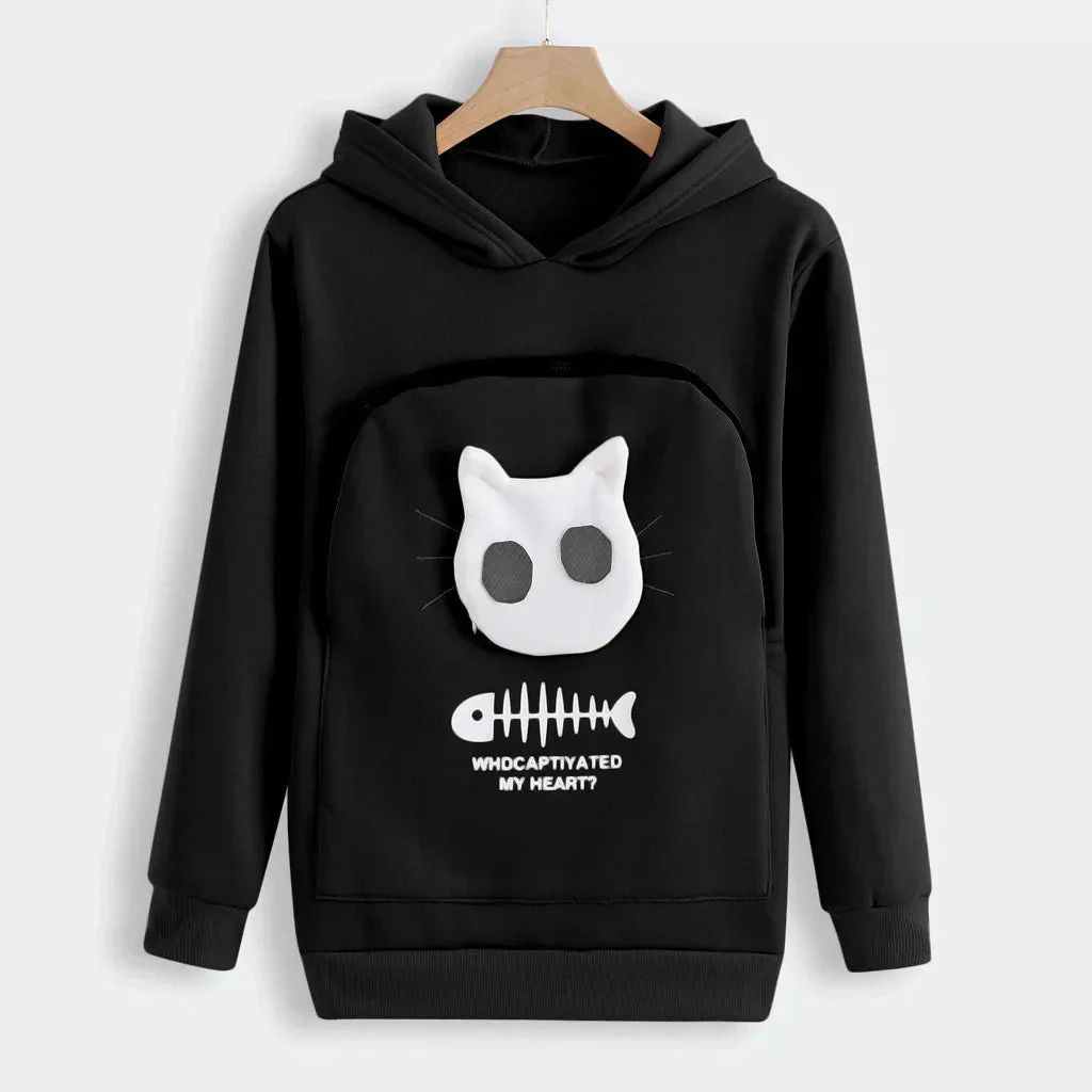 Nivara — Fleece Hoodie Sweatshirt with Kangaroo Pocket for Small Cats - Image 17