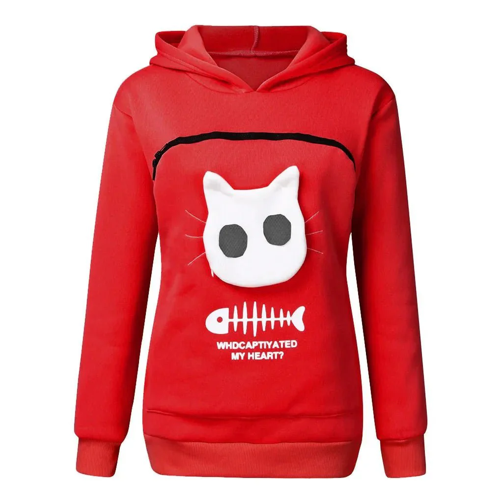 Nivara — Fleece Hoodie Sweatshirt with Kangaroo Pocket for Small Cats - Image 21
