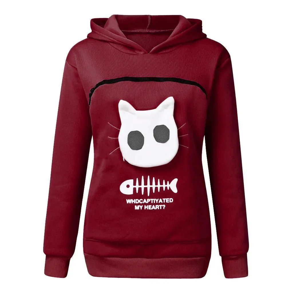 Nivara — Fleece Hoodie Sweatshirt with Kangaroo Pocket for Small Cats - Image 24