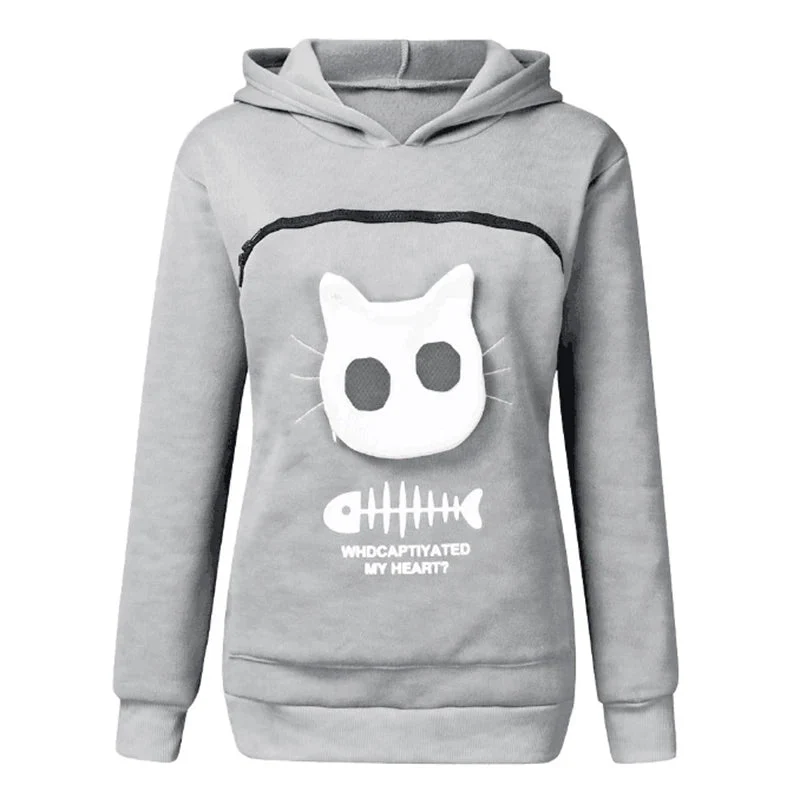 Nivara — Fleece Hoodie Sweatshirt with Kangaroo Pocket for Small Cats - Image 6