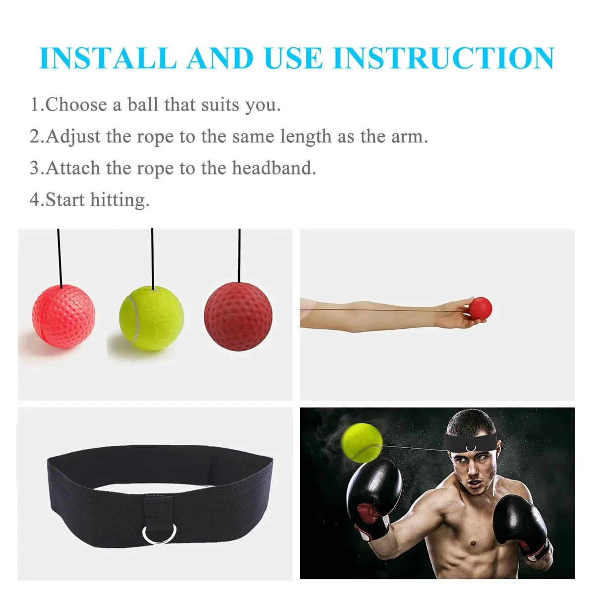 ReflexStrike Head-Mounted Boxing Ball Trainer - Image 3