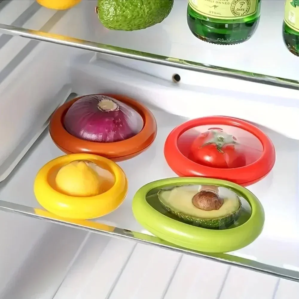 Reusable Stretch Lids for Cut Fruits and Vegetables (4-Pack) - Image 3