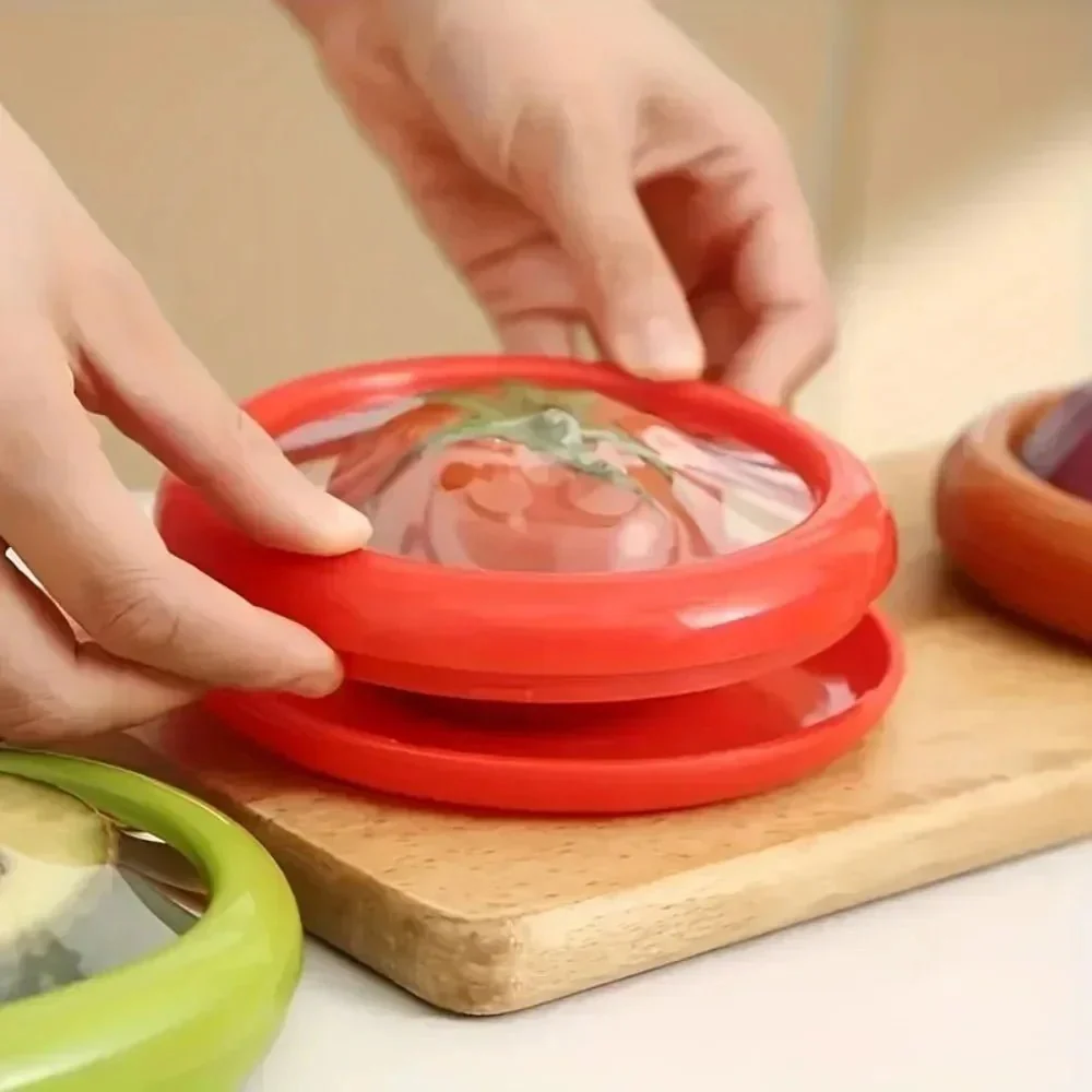 Reusable Stretch Lids for Cut Fruits and Vegetables (4-Pack) - Image 5