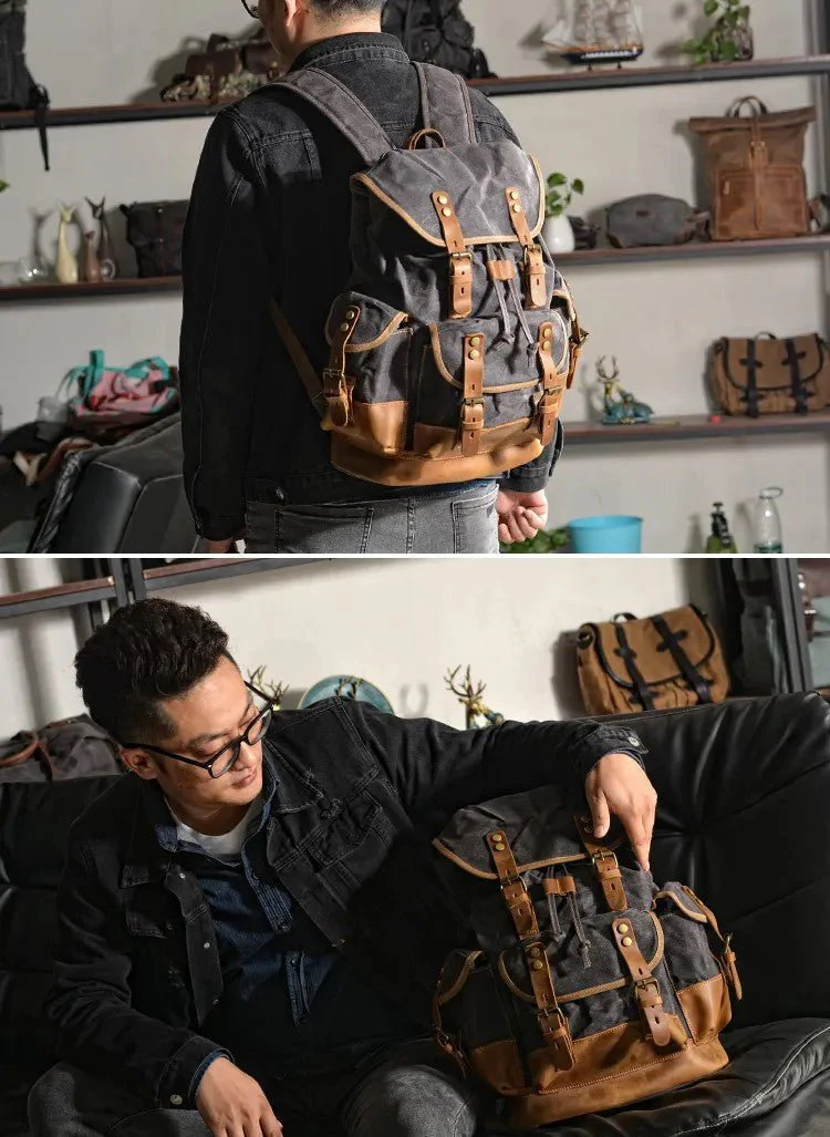 Rover Travel Backpack | Durable Waxed Canvas, Water-Resistant - Image 5
