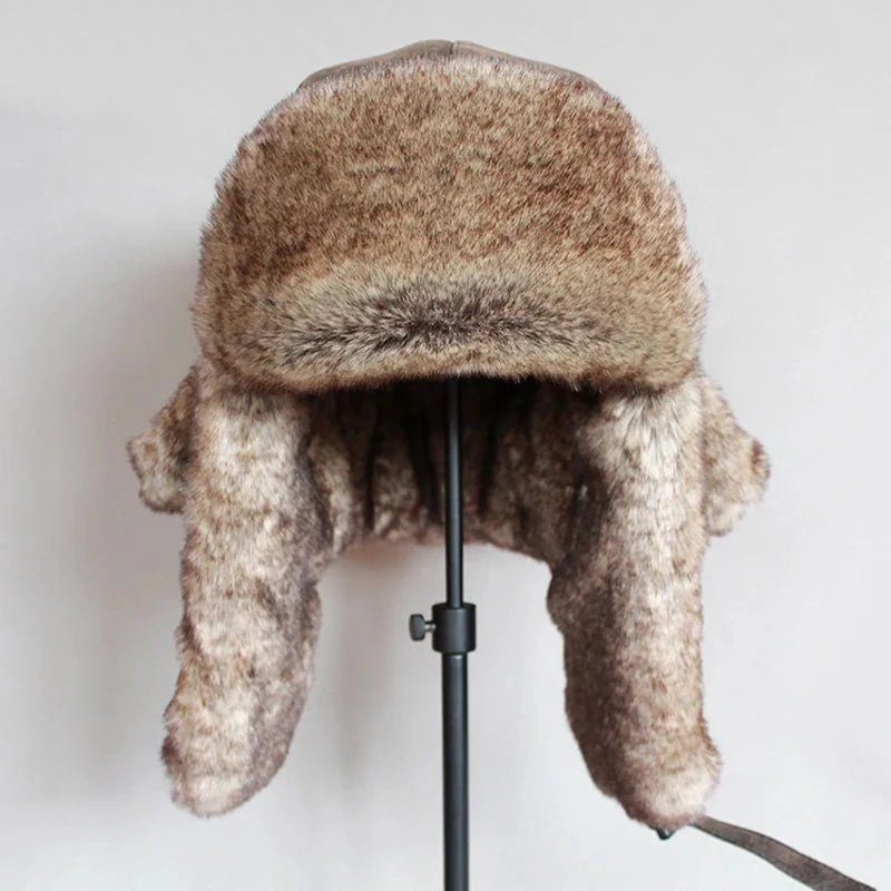 Siberian Trooper Winter Hat | Plush Synthetic Fur, Ear Flap Design - Image 4