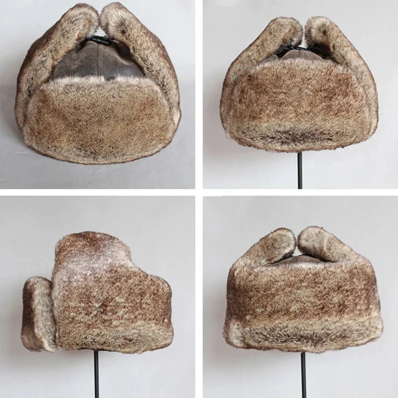 Siberian Trooper Winter Hat | Plush Synthetic Fur, Ear Flap Design - Image 6