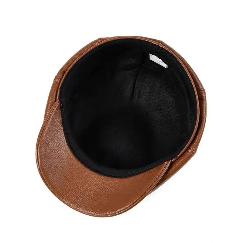 "The Timeless Gatsby" Leather Cap - Image 4