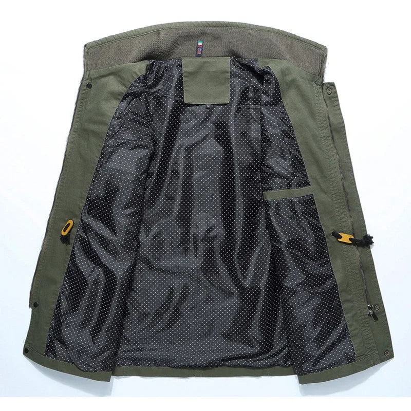 Tovren Men's Jacket | Lightweight Cotton with Secure Pockets - Image 3