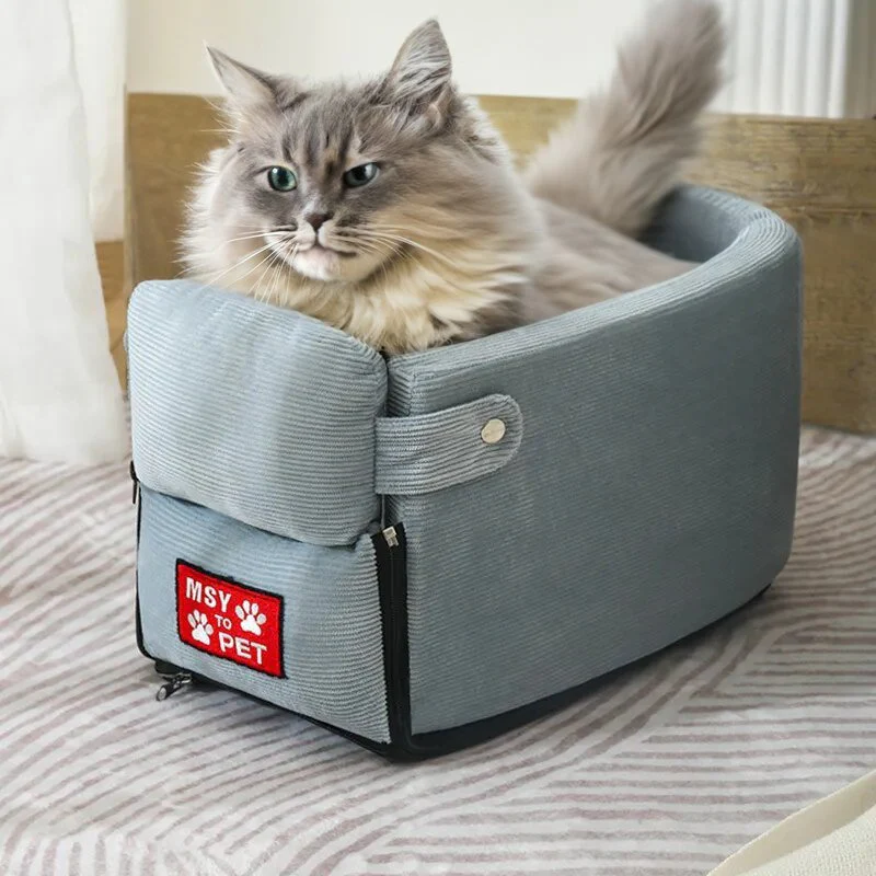 Foldable Pet Car Seat for Small Pets with Secure Console Fit - Image 16