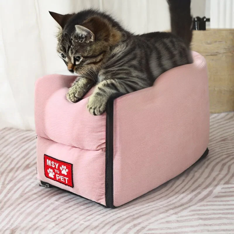 Foldable Pet Car Seat for Small Pets with Secure Console Fit - Image 18