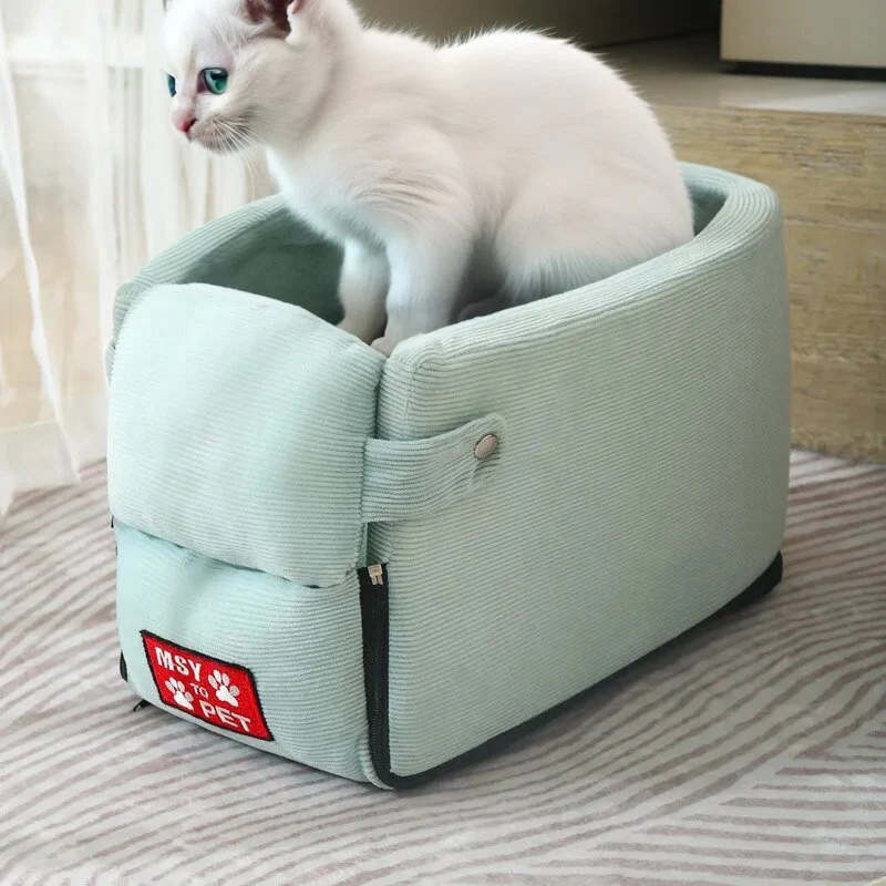 Foldable Pet Car Seat for Small Pets with Secure Console Fit - Image 8