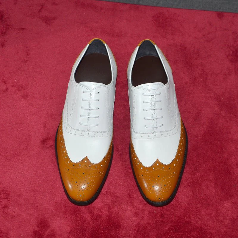 Wesley Men's Brogue Oxfords | 100% Cowhide Leather - Image 4