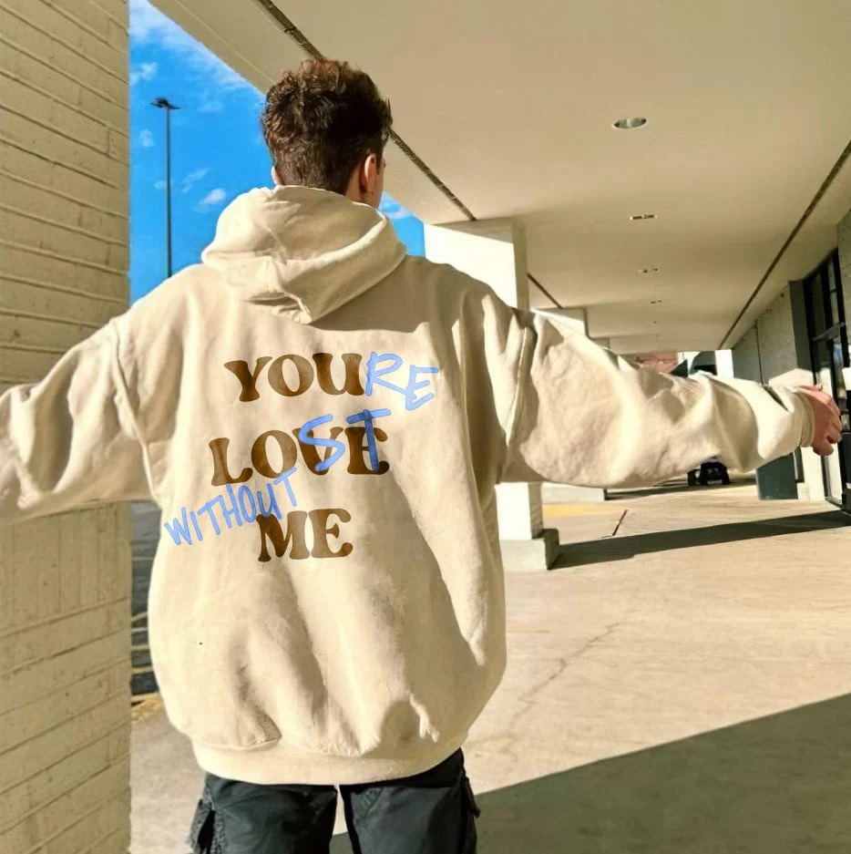 Yonder Hoodie | Casual Letter Print, Comfortable Loose Fit - Image 3